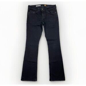 Anthropologie Pilcro Jeans Womens 31 Letterpress Stet Fit Black Preppy Chic Y2K